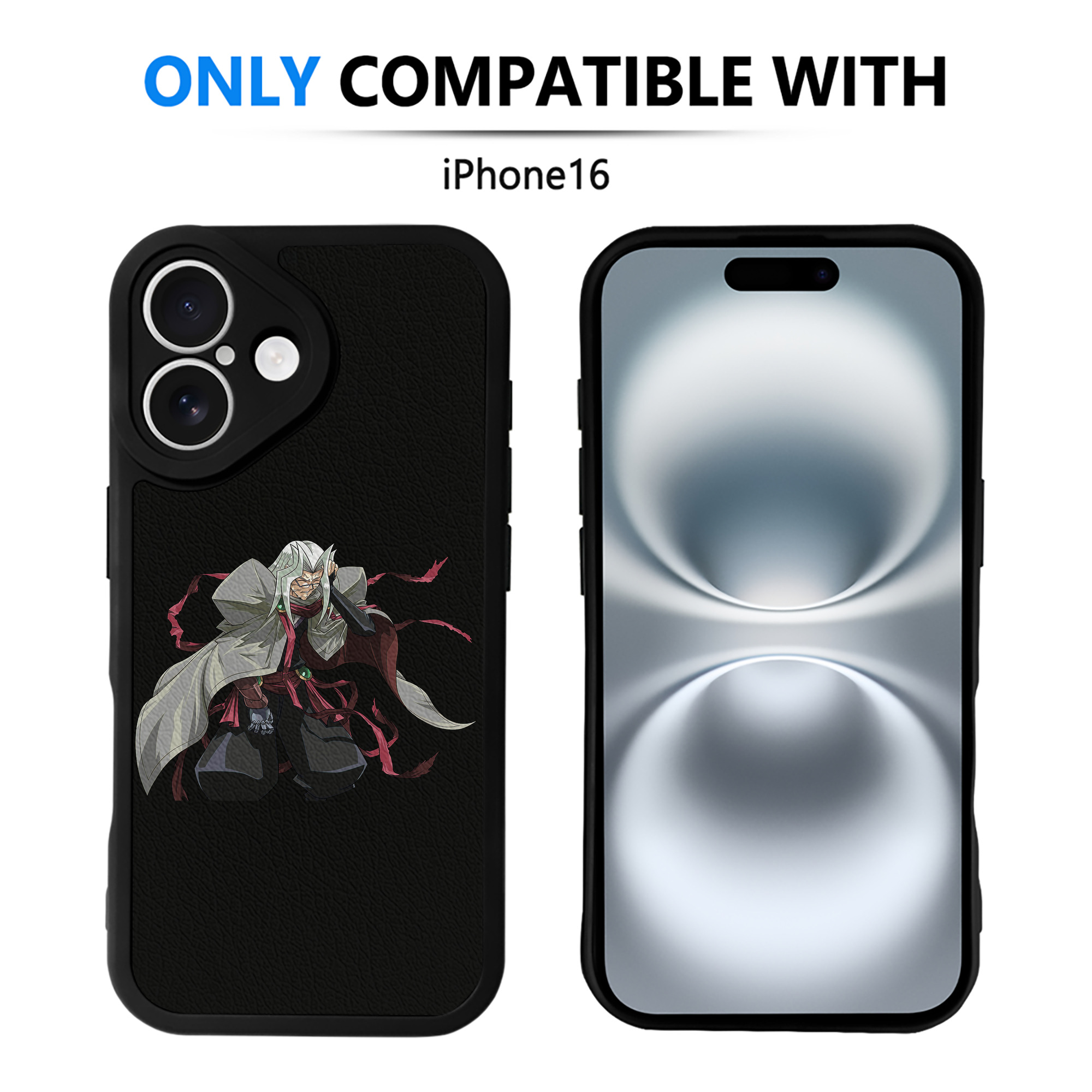 （画像用） 遊☆戯☆王 Yu-Gi-Oh! 【iPhone 16シリーズ対応】シリコンスマホケース（レザー調） 材質：シリコン